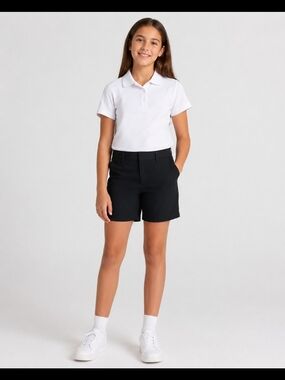Becky Thatcher Girls School Uniform Shorts Black Size 8 NWT Adjustable Waist